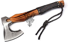 Load image into Gallery viewer, Custom Handmade Carbon Steel Viking Axe with Ash Wood Handle (VA-132)