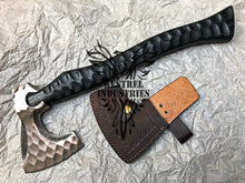 Load image into Gallery viewer, Custom Handmade Carbon Steel Viking Axe with Rose Wood Handle (VA-110)