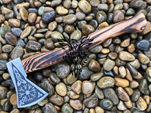 Load image into Gallery viewer, Custom Handmade Carbon Steel Viking Axe with Ash Wood Handle (VA-129)