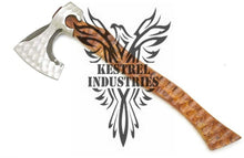 Load image into Gallery viewer, Custom Handmade Carbon Steel Viking Axe with Rose Wood Handle (VA-114)