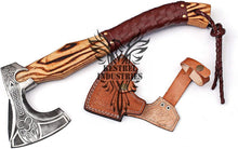 Load image into Gallery viewer, Custom Handmade Carbon Steel Viking Axe with Ash Wood Handle (VA-131)