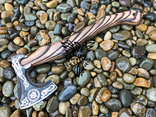 Load image into Gallery viewer, Custom Handmade Carbon Steel Viking Axe with Ash Wood Handle (VA-119)