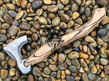 Load image into Gallery viewer, Custom Handmade Carbon Steel Viking Axe with Ash Wood Handle (VA-116)