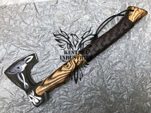 Load image into Gallery viewer, Custom Handmade Carbon Steel Viking Axe with Ash Wood Handle (VA-130)