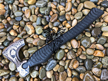 Load image into Gallery viewer, Custom Handmade Carbon Steel Viking Axe with Rose Wood Handle (VA-112)