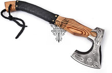 Load image into Gallery viewer, Custom Handmade Carbon Steel Viking Axe with Ash Wood Handle (VA-137)
