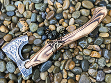 Load image into Gallery viewer, Custom Handmade Carbon Steel Viking Axe with Ash Wood Handle (VA-115)