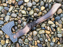 Load image into Gallery viewer, Custom Handmade Carbon Steel Viking Axe with Rose Wood Handle (VA-113)