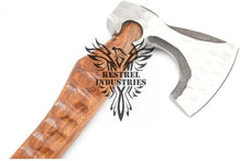 Load image into Gallery viewer, Custom Handmade Carbon Steel Viking Axe with Rose Wood Handle (VA-114)