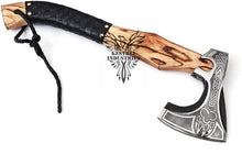 Load image into Gallery viewer, Custom Handmade Carbon Steel Viking Axe with Ash Wood Handle (VA-138)