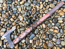 Load image into Gallery viewer, Custom Handmade Carbon Steel Viking Axe with Rose Wood Handle (VA-107)