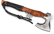 Load image into Gallery viewer, Custom Handmade Carbon Steel Viking Axe with Ash Wood Handle (VA-132)