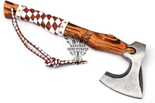 Load image into Gallery viewer, Custom Handmade Carbon Steel Viking Axe with Ash Wood Handle (VA-133)