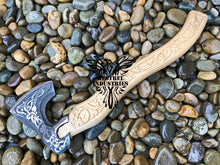 Load image into Gallery viewer, Custom Handmade Carbon Steel Viking Axe with Ash Wood Handle (VA-123)
