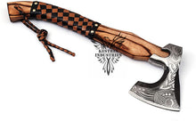 Load image into Gallery viewer, Custom Handmade Carbon Steel Viking Axe with Ash Wood Handle (VA-135)
