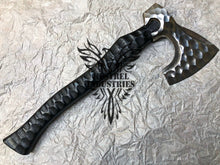 Load image into Gallery viewer, Custom Handmade Carbon Steel Viking Axe with Rose Wood Handle (VA-110)