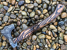 Load image into Gallery viewer, Custom Handmade Carbon Steel Viking Axe with Ash Wood Handle (VA-121)