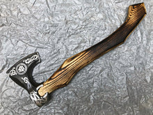 Load image into Gallery viewer, Custom Handmade Carbon Steel Viking Axe with Ash Wood Handle (VA-118)