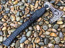 Load image into Gallery viewer, Custom Handmade Carbon Steel Viking Axe with Rose Wood Handle (VA-112)