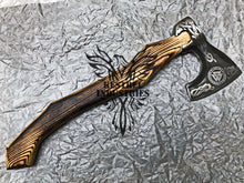 Load image into Gallery viewer, Custom Handmade Carbon Steel Viking Axe with Ash Wood Handle (VA-118)