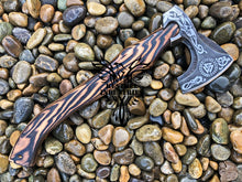 Load image into Gallery viewer, Custom Handmade Carbon Steel Viking Axe with Ash Wood Handle (VA-121)
