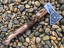Load image into Gallery viewer, Custom Handmade Carbon Steel Viking Axe with Ash Wood Handle (VA-129)