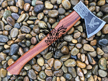 Load image into Gallery viewer, Custom Handmade Carbon Steel Viking Axe with Teak Wood Handle (VA-127)