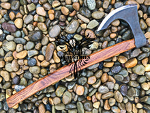 Load image into Gallery viewer, Custom Handmade Carbon Steel Viking Axe with Rose Wood Handle (VA-125)