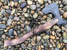 Load image into Gallery viewer, Custom Handmade Carbon Steel Viking Axe with Rose Wood Handle (VA-113)