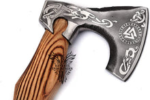 Load image into Gallery viewer, Custom Handmade Carbon Steel Viking Axe with Ash Wood Handle (VA-137)