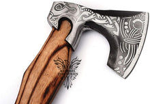 Load image into Gallery viewer, Custom Handmade Carbon Steel Viking Axe with Ash Wood Handle (VA-135)