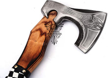 Load image into Gallery viewer, Custom Handmade Carbon Steel Viking Axe with Ash Wood Handle (VA-134)