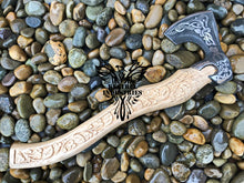 Load image into Gallery viewer, Custom Handmade Carbon Steel Viking Axe with Ash Wood Handle (VA-123)