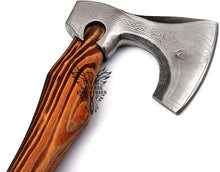 Load image into Gallery viewer, Custom Handmade Carbon Steel Viking Axe with Ash Wood Handle (VA-132)