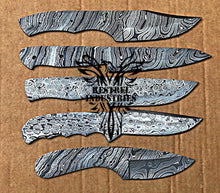 Load image into Gallery viewer, Lot of 5 Damascus Steel Blank Blade Knife For Knife Making Supplies (SU-167)
