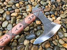 Load image into Gallery viewer, Custom Handmade Carbon Steel Viking Axe with Rose Wood Handle (VA-107)