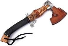 Load image into Gallery viewer, Custom Handmade Carbon Steel Viking Axe with Ash Wood Handle (VA-137)