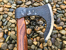 Load image into Gallery viewer, Custom Handmade Carbon Steel Viking Axe with Rose Wood Handle (VA-125)