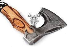 Load image into Gallery viewer, Custom Handmade Carbon Steel Viking Axe with Ash Wood Handle (VA-134)