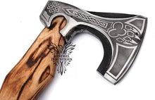 Load image into Gallery viewer, Custom Handmade Carbon Steel Viking Axe with Ash Wood Handle (VA-138)