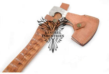 Load image into Gallery viewer, Custom Handmade Carbon Steel Viking Axe with Rose Wood Handle (VA-114)