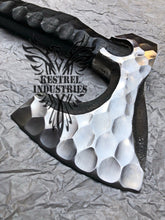 Load image into Gallery viewer, Custom Handmade Carbon Steel Viking Axe with Rose Wood Handle (VA-110)