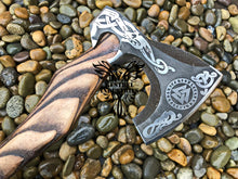 Load image into Gallery viewer, Custom Handmade Carbon Steel Viking Axe with Ash Wood Handle (VA-119)
