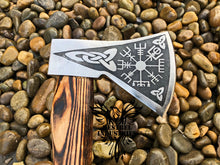 Load image into Gallery viewer, Custom Handmade Carbon Steel Viking Axe with Ash Wood Handle (VA-129)