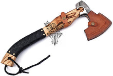 Load image into Gallery viewer, Custom Handmade Carbon Steel Viking Axe with Ash Wood Handle (VA-138)