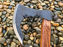 Load image into Gallery viewer, Custom Handmade Carbon Steel Viking Axe with Rose Wood Handle (VA-125)