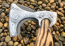 Load image into Gallery viewer, Custom Handmade Carbon Steel Viking Axe with Ash Wood Handle (VA-116)