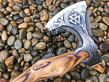 Load image into Gallery viewer, Custom Handmade Carbon Steel Viking Axe with Ash Wood Handle (VA-115)