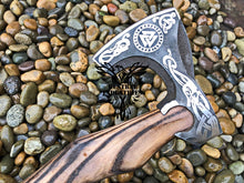 Load image into Gallery viewer, Custom Handmade Carbon Steel Viking Axe with Ash Wood Handle (VA-119)
