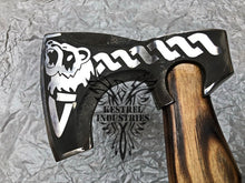 Load image into Gallery viewer, Custom Handmade Carbon Steel Viking Axe with Ash Wood Handle (VA-130)